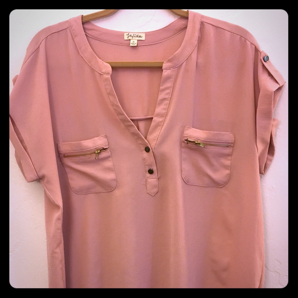 Pale pink blouse XL